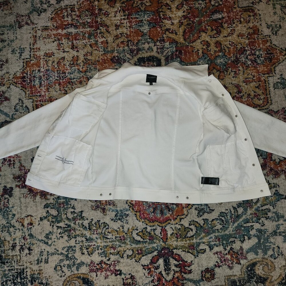 Liverpool Kolten Women's White Denim Jacket – Size Large - Picture 10 of 14